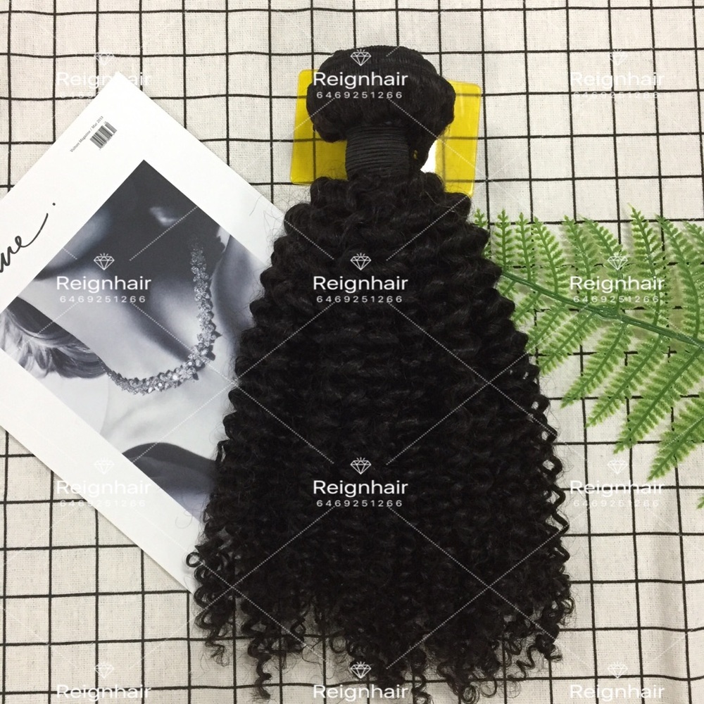 8A 💯 human virgin kinky curly 18"